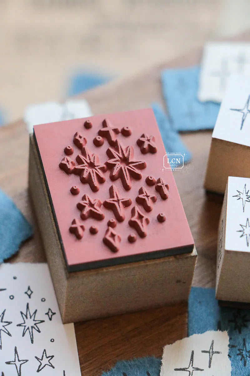 LCN Design Studio Rubber Stamp - Hand Draw Stars Set (M)