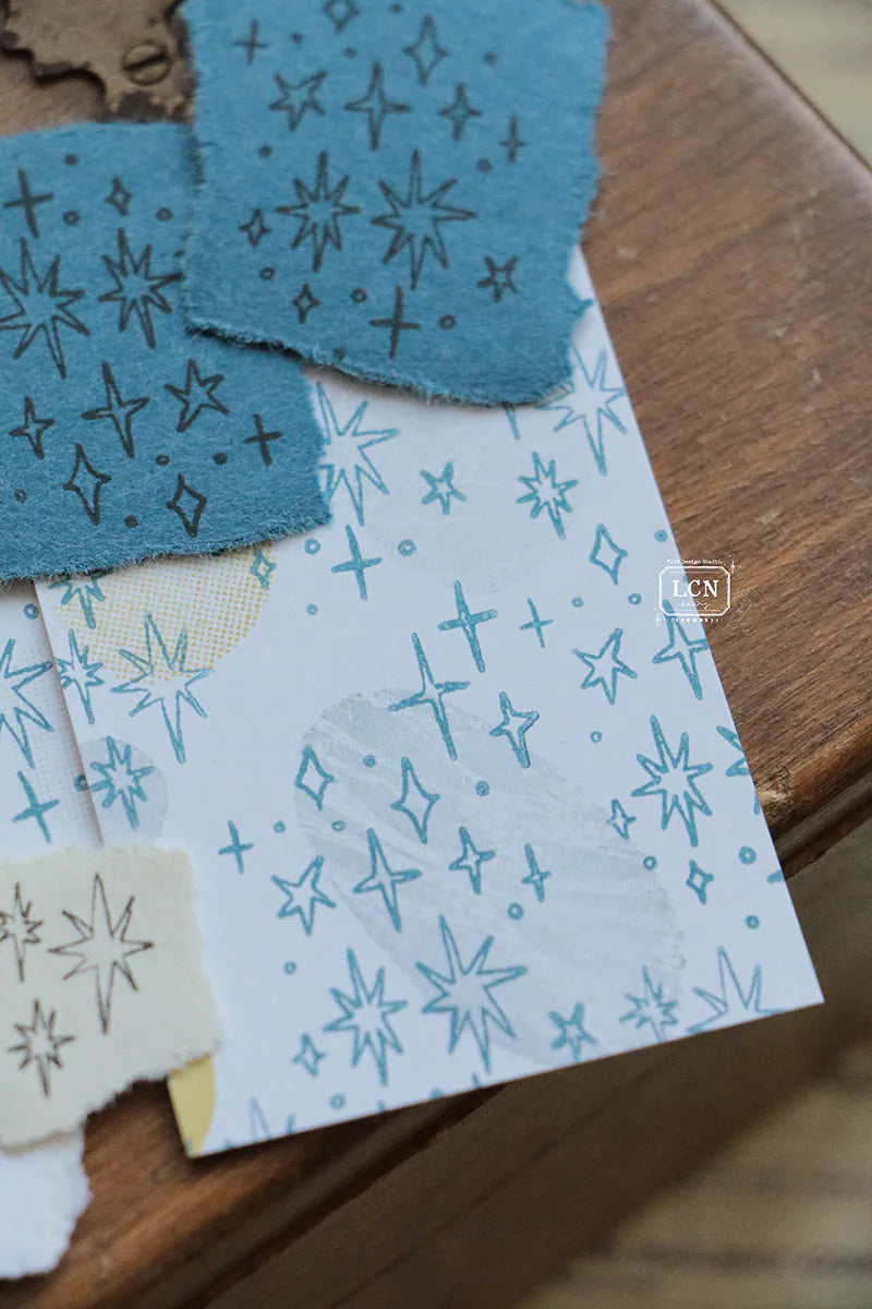 LCN Design Studio Rubber Stamp - Hand Draw Stars Set (M)