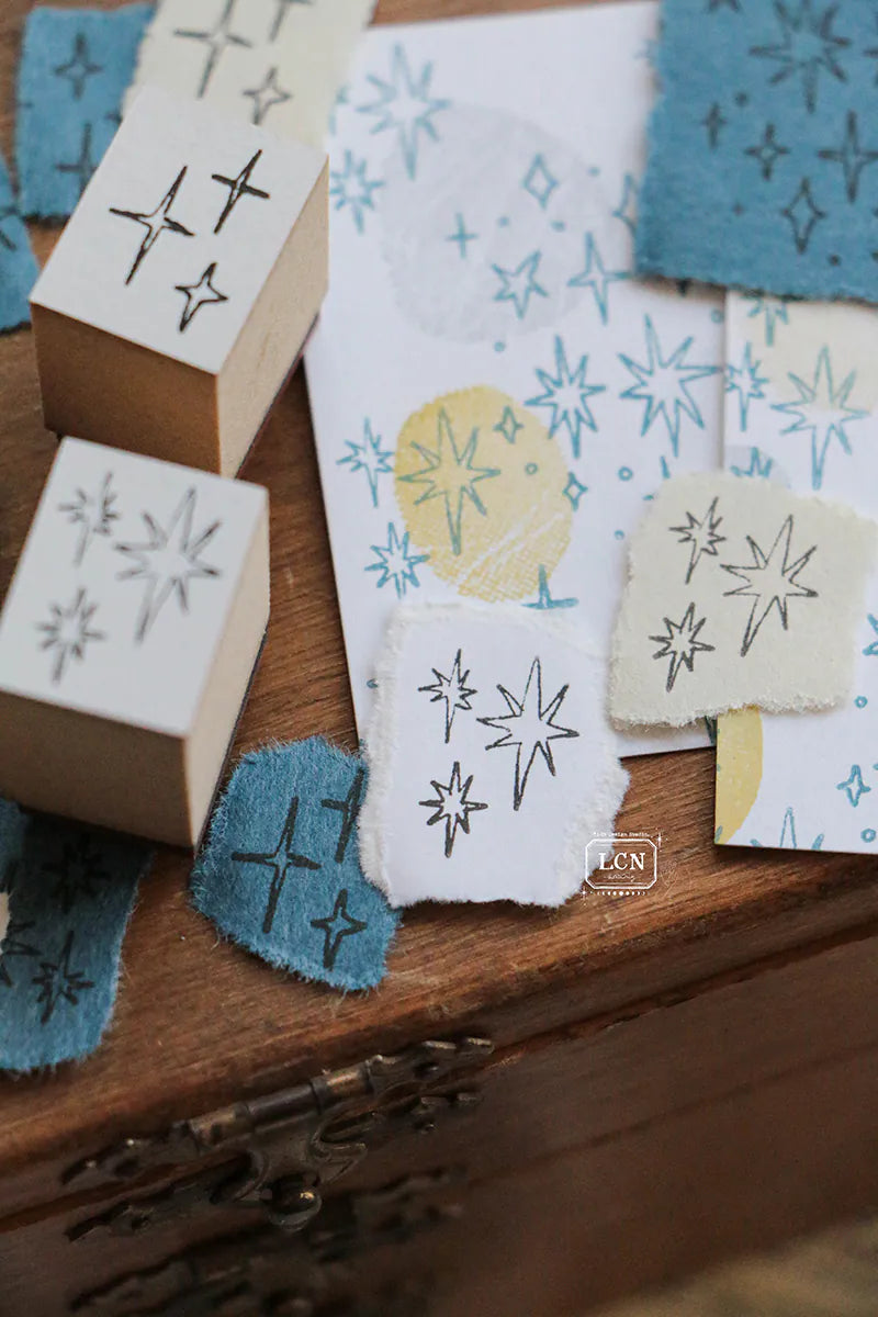 LCN Design Studio Rubber Stamp - Hand Draw Stars Set (M)