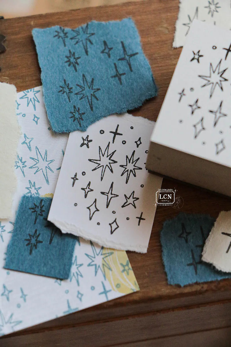 LCN Design Studio Rubber Stamp - Hand Draw Stars Set (M)