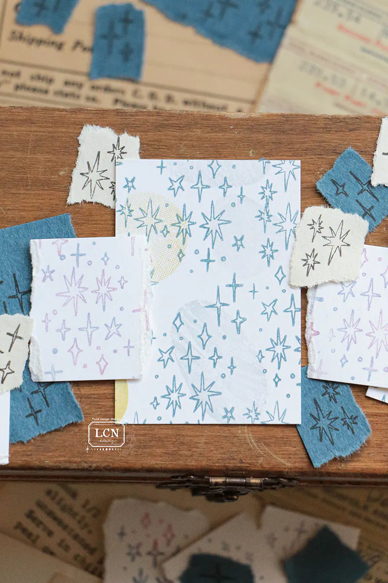 LCN Design Studio Rubber Stamp - Hand Draw Stars Set (M)