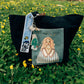 La Dolce Vita Acrylic Key Chain - Music Girl with Books and Boba