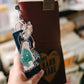 La Dolce Vita Acrylic Key Chain - Music Girl with Books and Boba