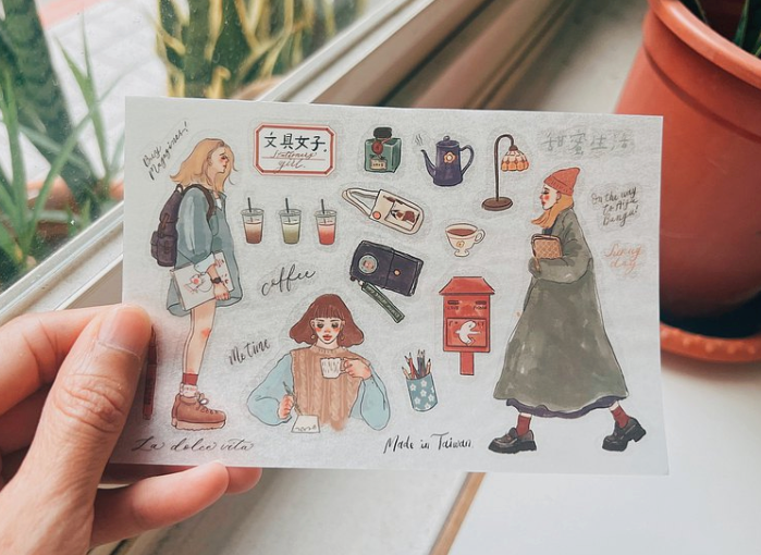 La Dolce Vita Print-On Stickers - Stationery Girl