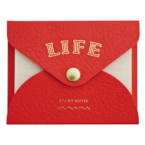 LIFE Sticky Notes with Faux Leather Cover