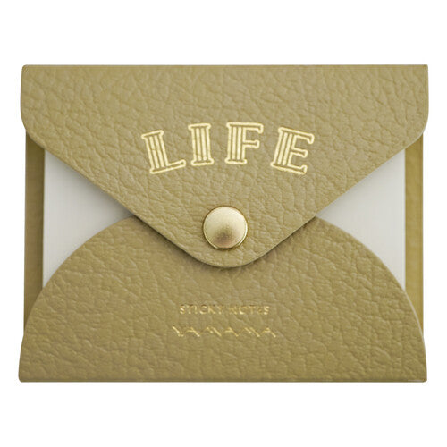 LIFE Sticky Notes with Faux Leather Cover