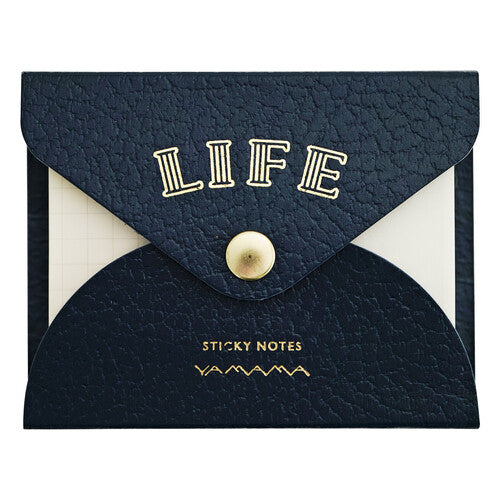 LIFE Sticky Notes with Faux Leather Cover