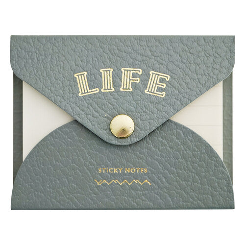 LIFE Sticky Notes with Faux Leather Cover
