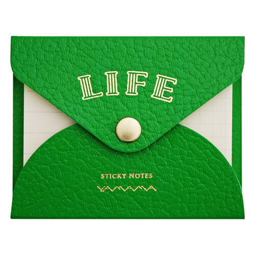 LIFE Sticky Notes with Faux Leather Cover