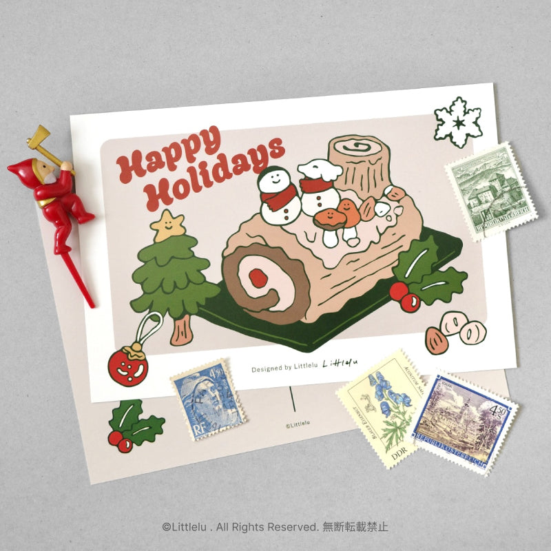 Littlelu Happy Holiday Post Cards, 2 pcs