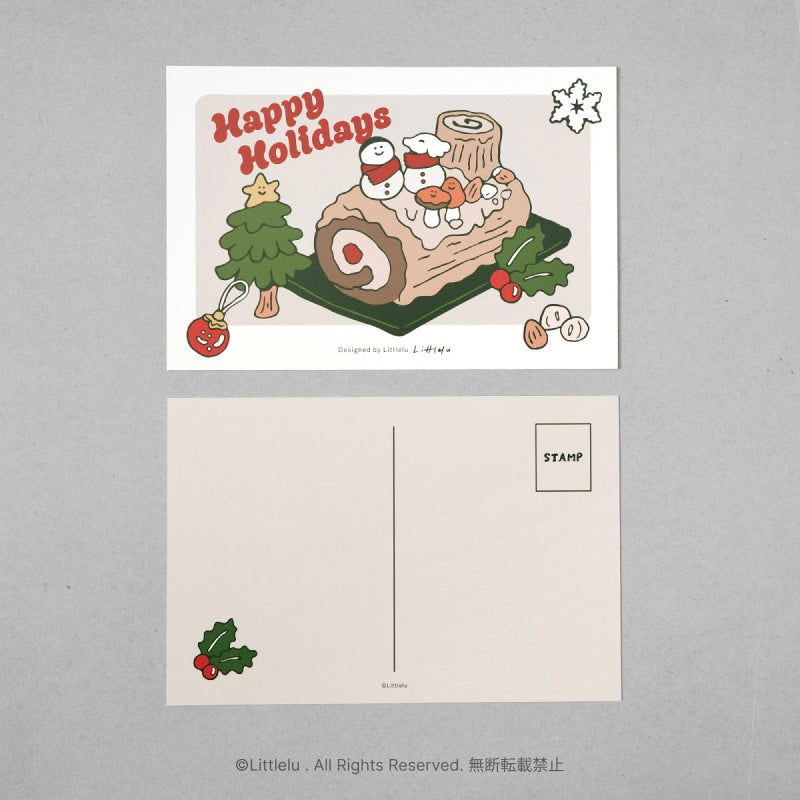 Littlelu Happy Holiday Post Cards, 2 pcs
