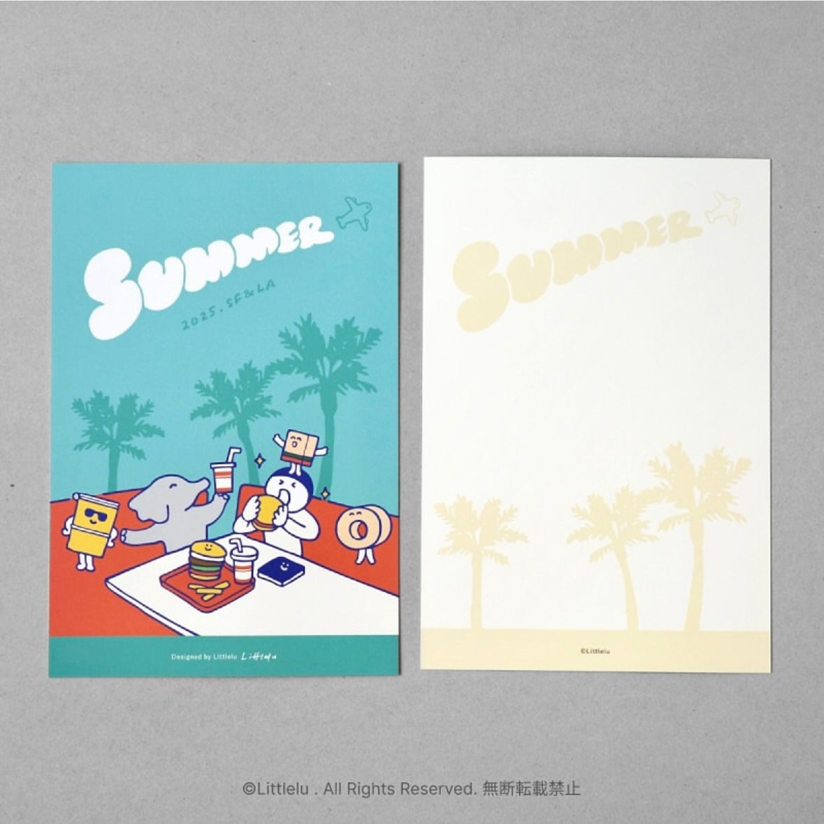 Littlelu Summer Post Cards, 2 pcs