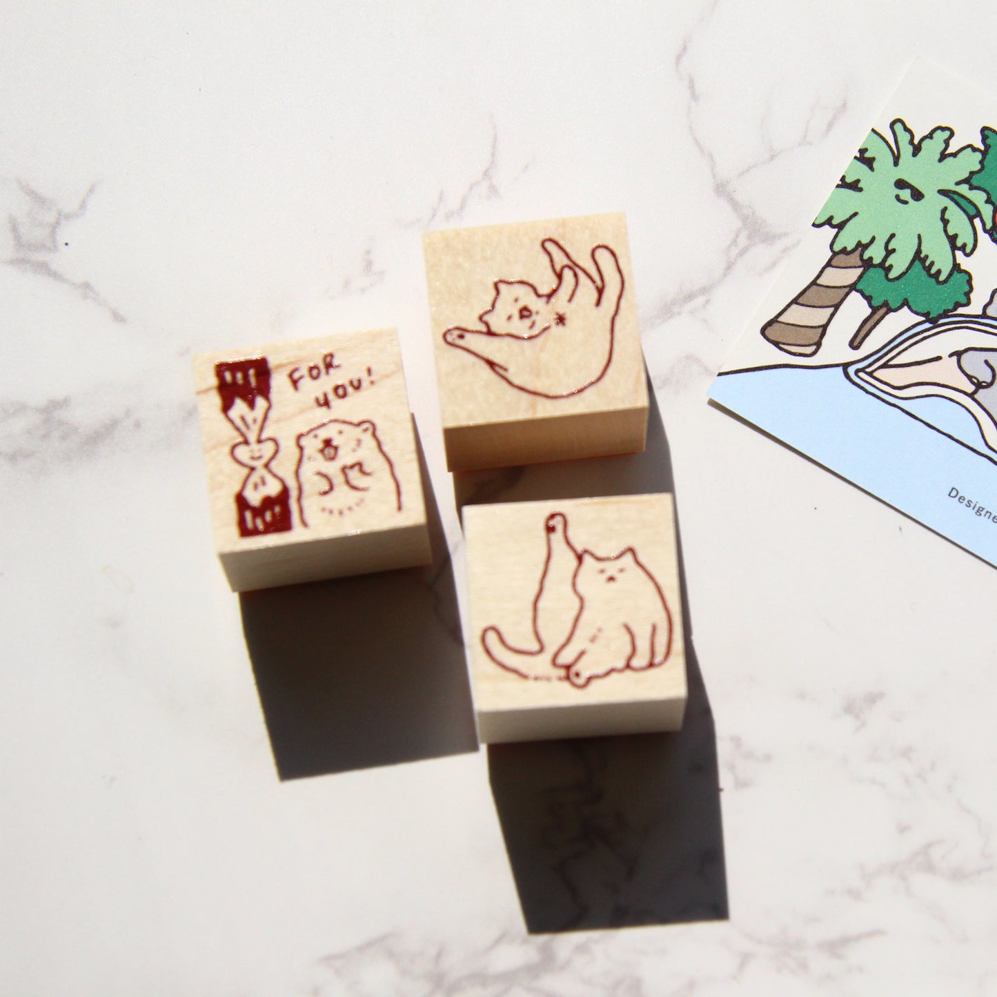 Littlelu Rubber Stamp - Summer Release - 2.5x2.5cm