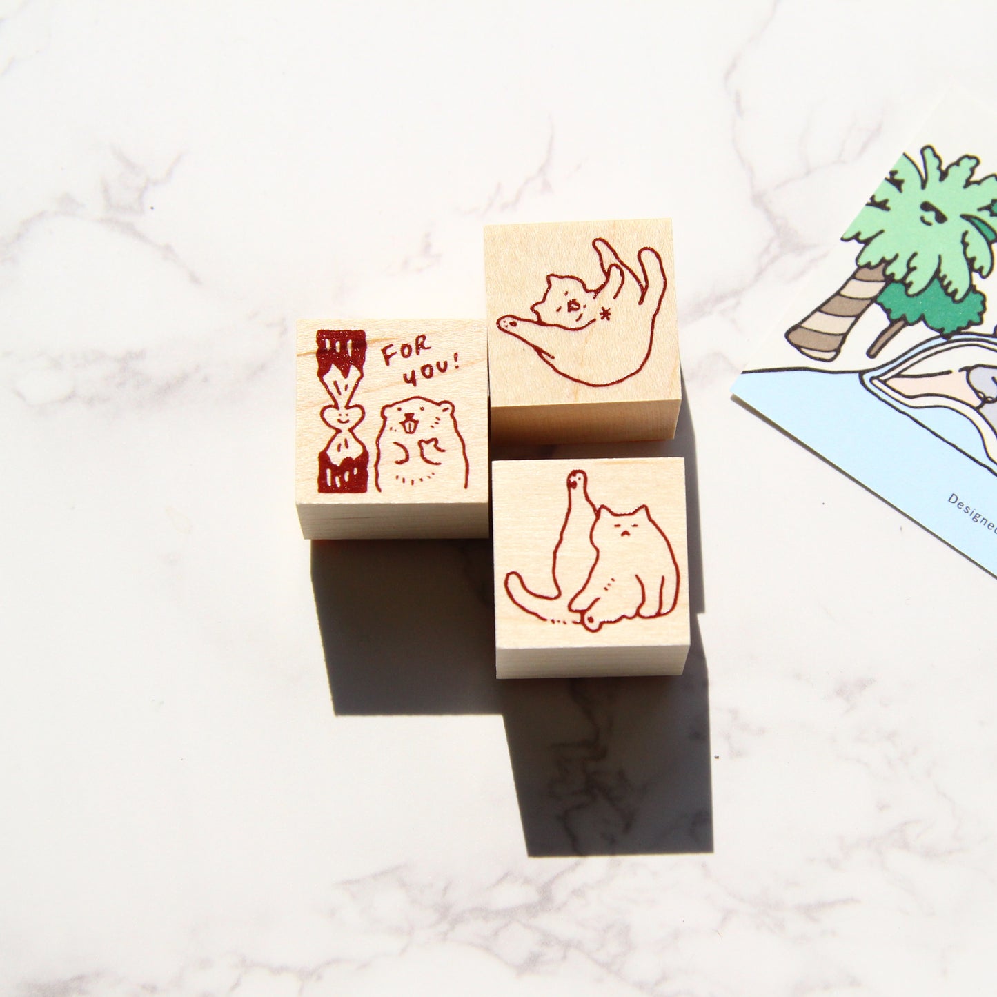 Littlelu Rubber Stamp - Summer Release - 2.5x2.5cm