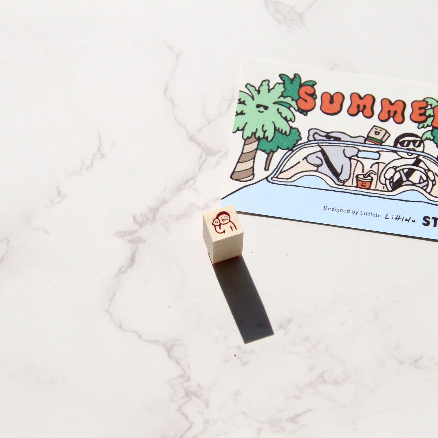 Littlelu Mini Rubber Stamp - Summer Release - 1x1 cm