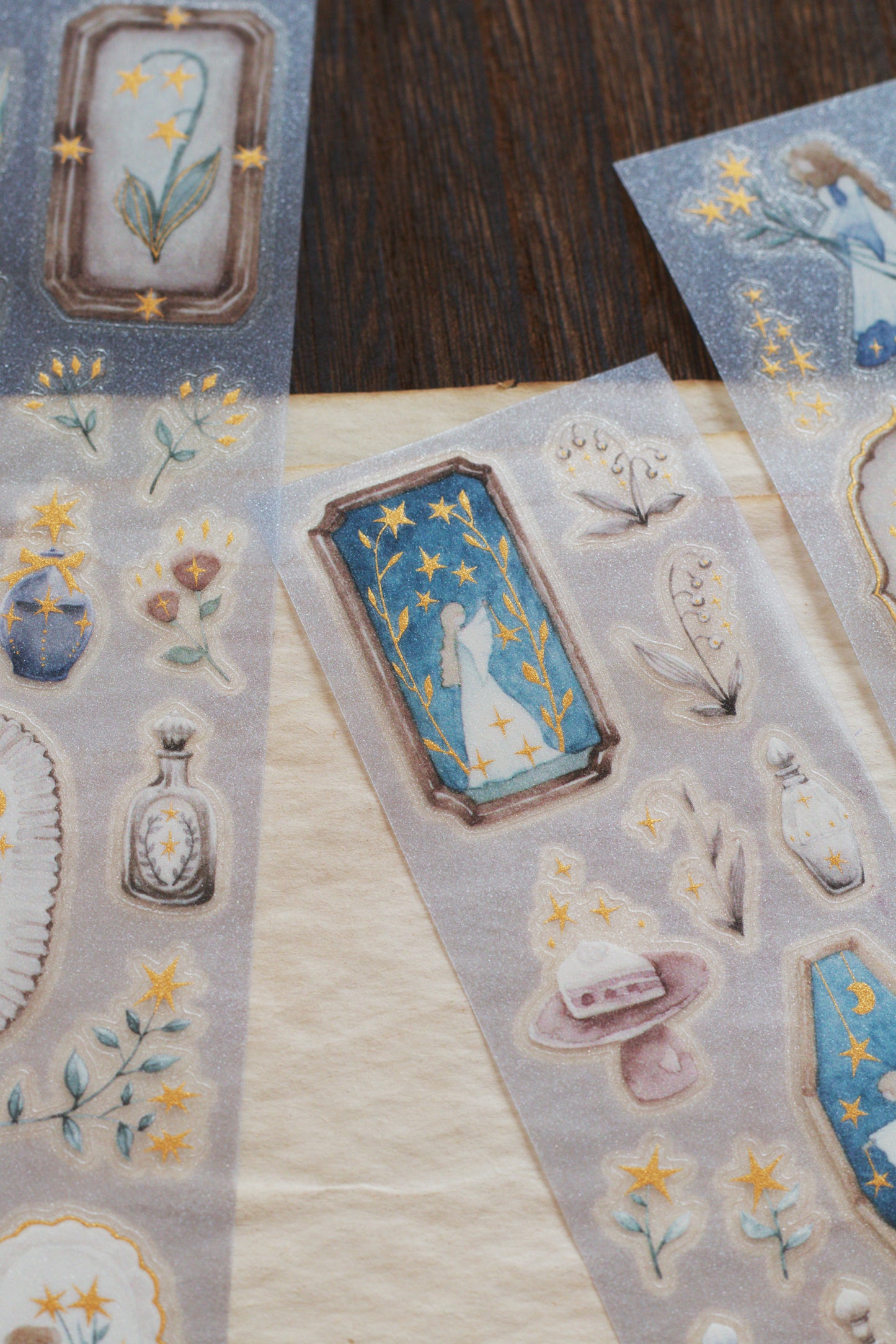 Loidesign Gilded Kiss-Cut PET Tape w/ Special Effect - Forest Witch Gathering Light