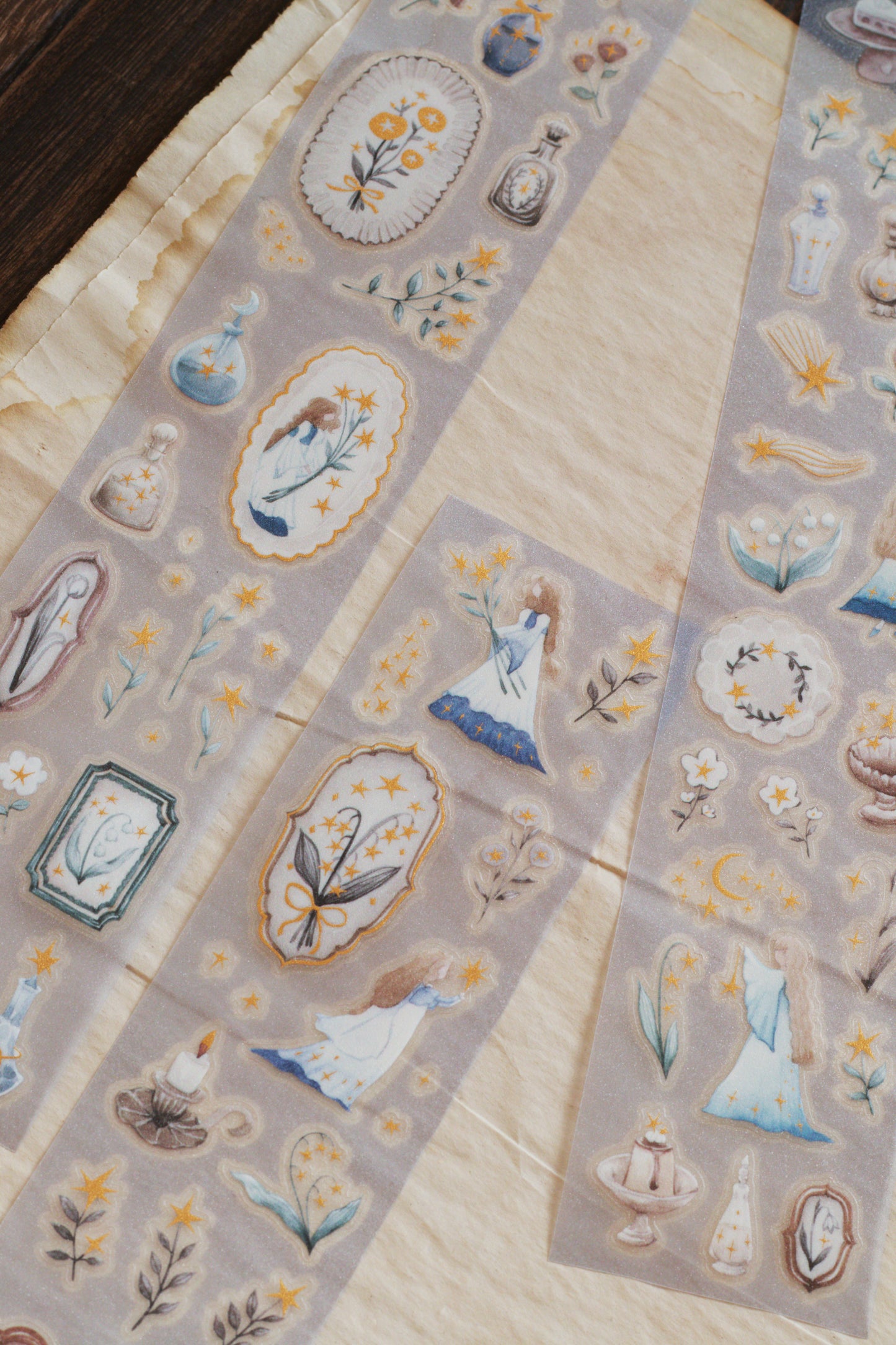 Loidesign Gilded Kiss-Cut PET Tape w/ Special Effect - Forest Witch Gathering Light