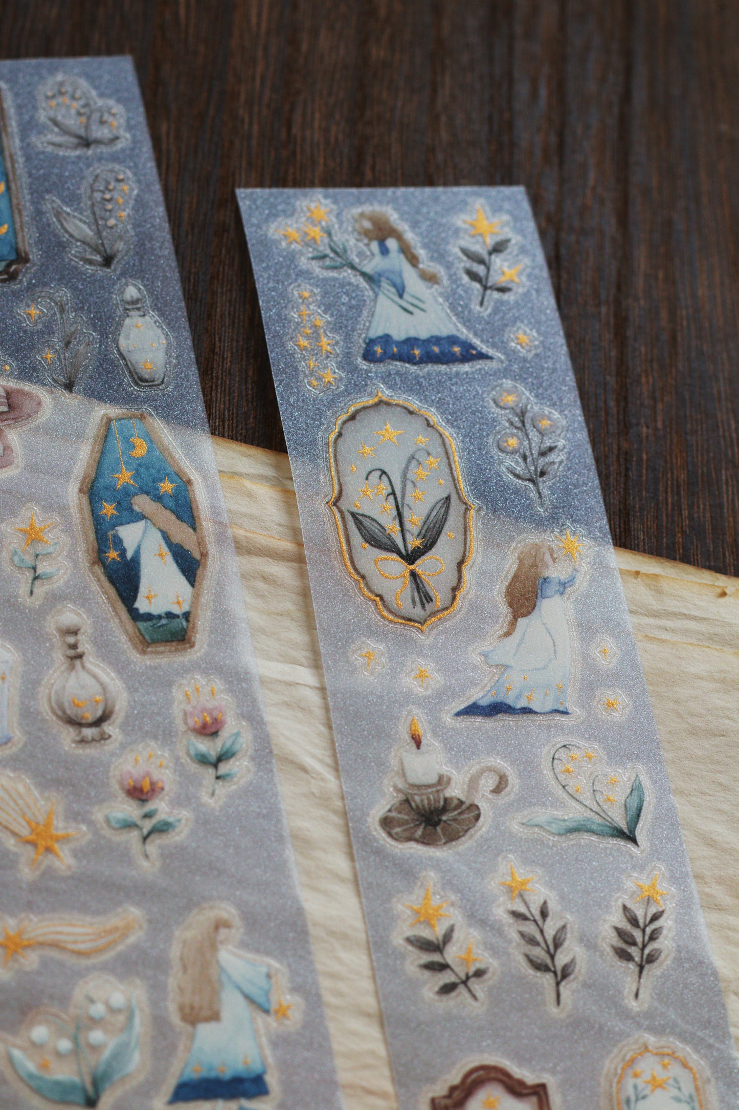 Loidesign Gilded Kiss-Cut PET Tape w/ Special Effect - Forest Witch Gathering Light