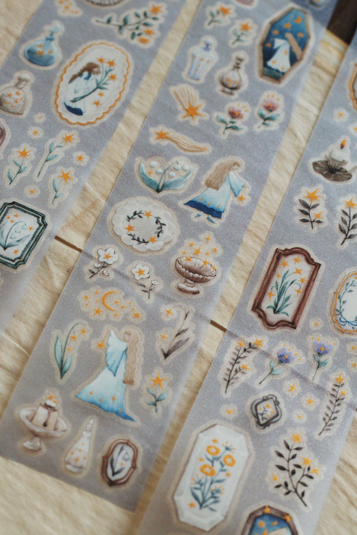 Loidesign Gilded Kiss-Cut PET Tape w/ Special Effect - Forest Witch Gathering Light