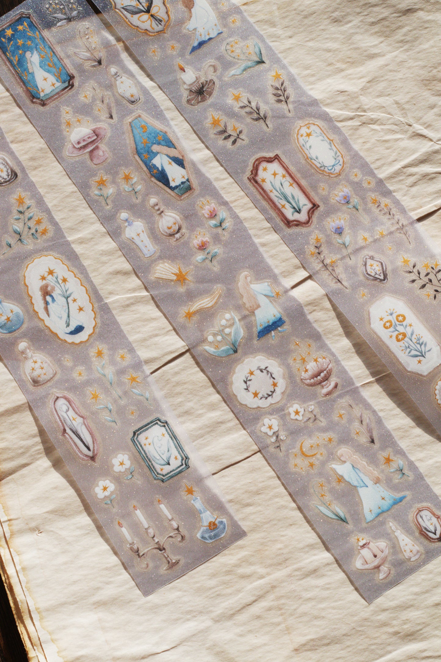 Loidesign Gilded Kiss-Cut PET Tape w/ Special Effect - Forest Witch Gathering Light