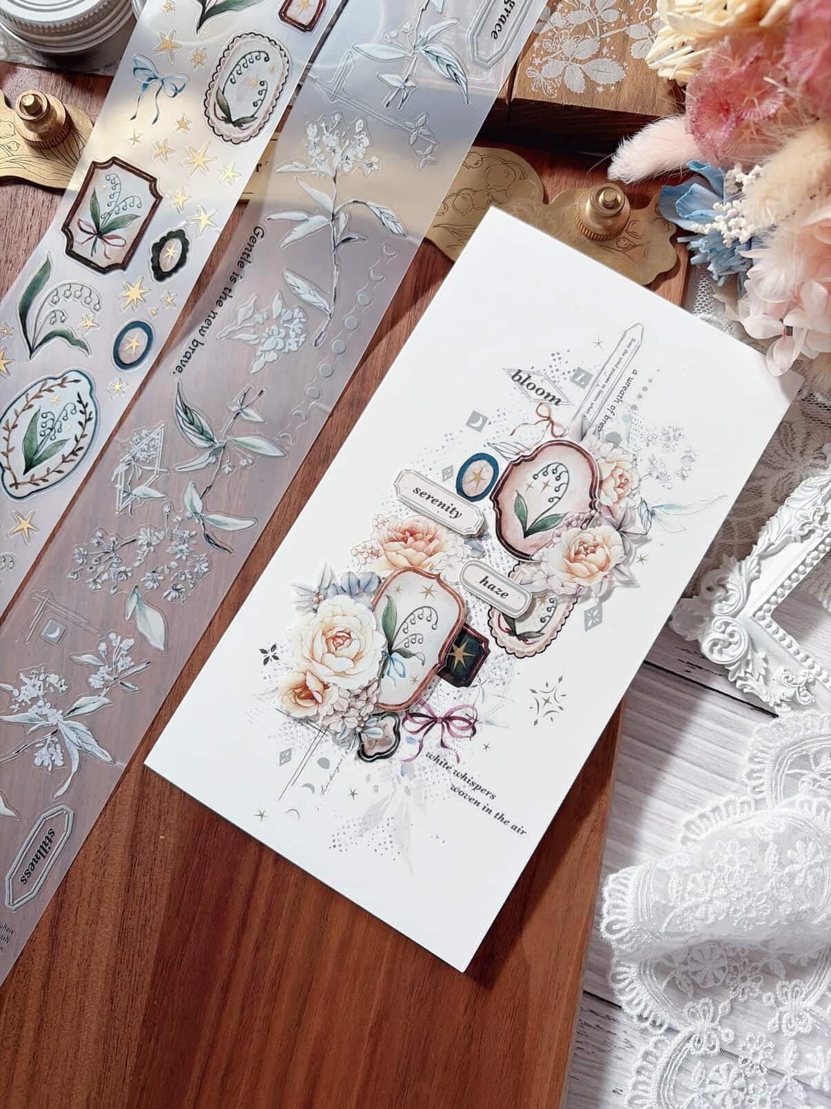 Loidesign Gilded Kiss-Cut PET Tape - Collecting Lily of the Valley