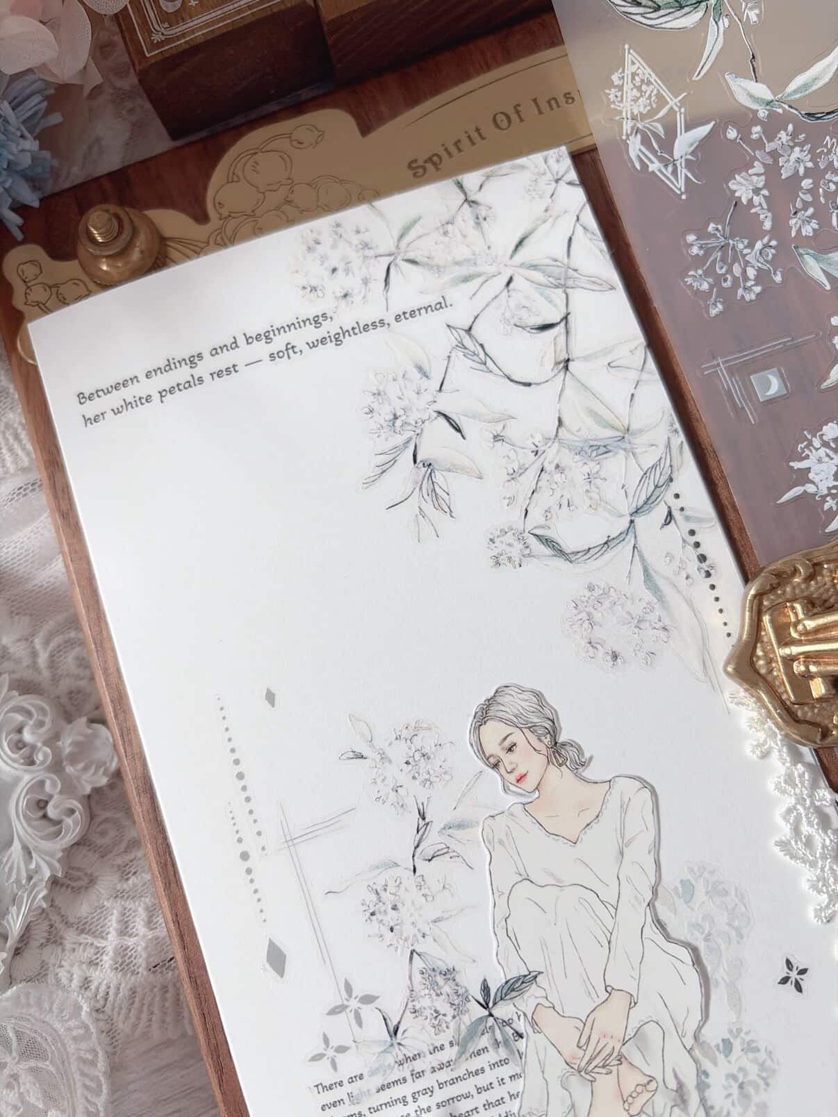 Loidesign Gilded Kiss-Cut PET Tape - Collecting Lily of the Valley