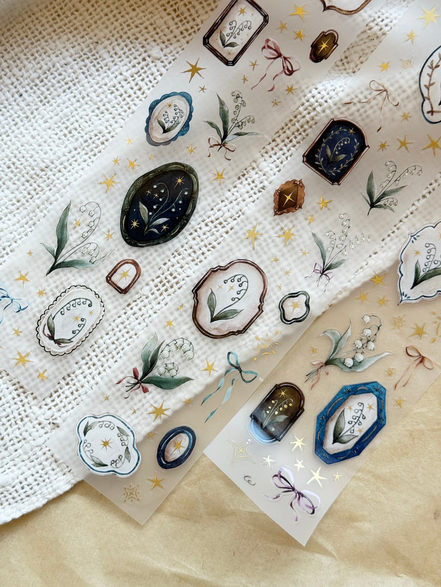 Loidesign Gilded Kiss-Cut PET Tape - Collecting Lily of the Valley