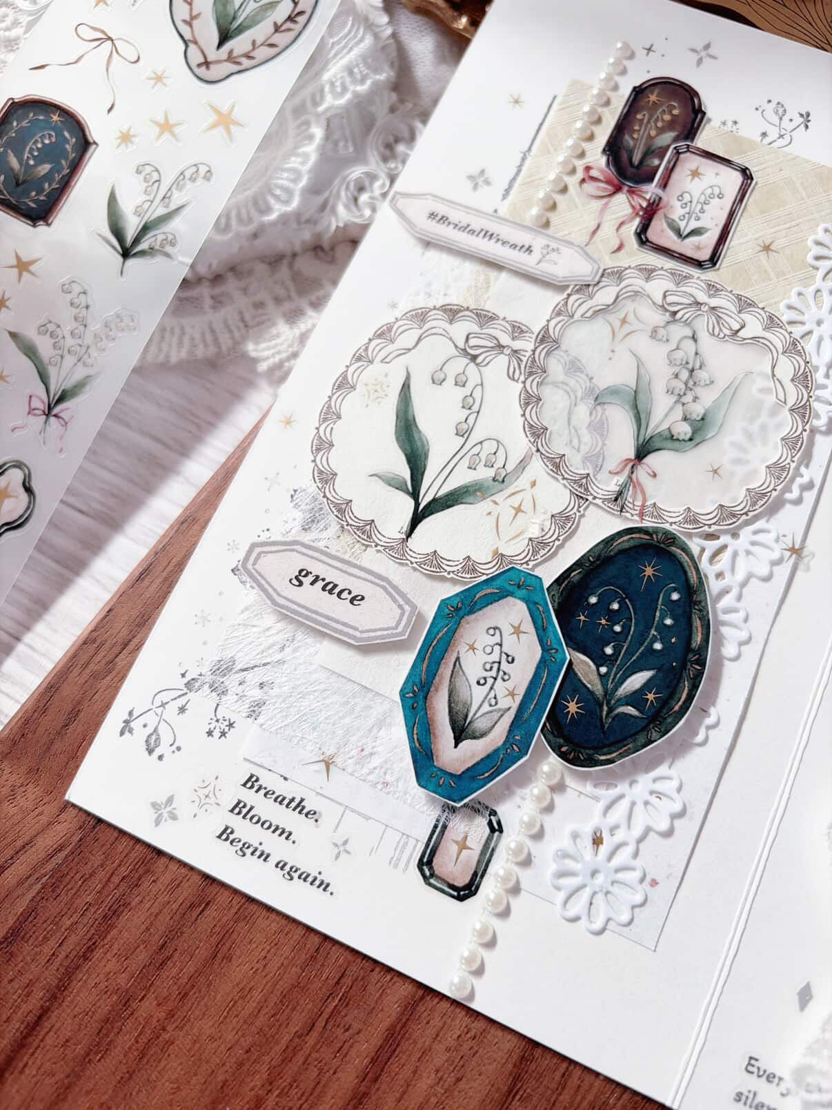 Loidesign Gilded Kiss-Cut PET Tape - Collecting Lily of the Valley