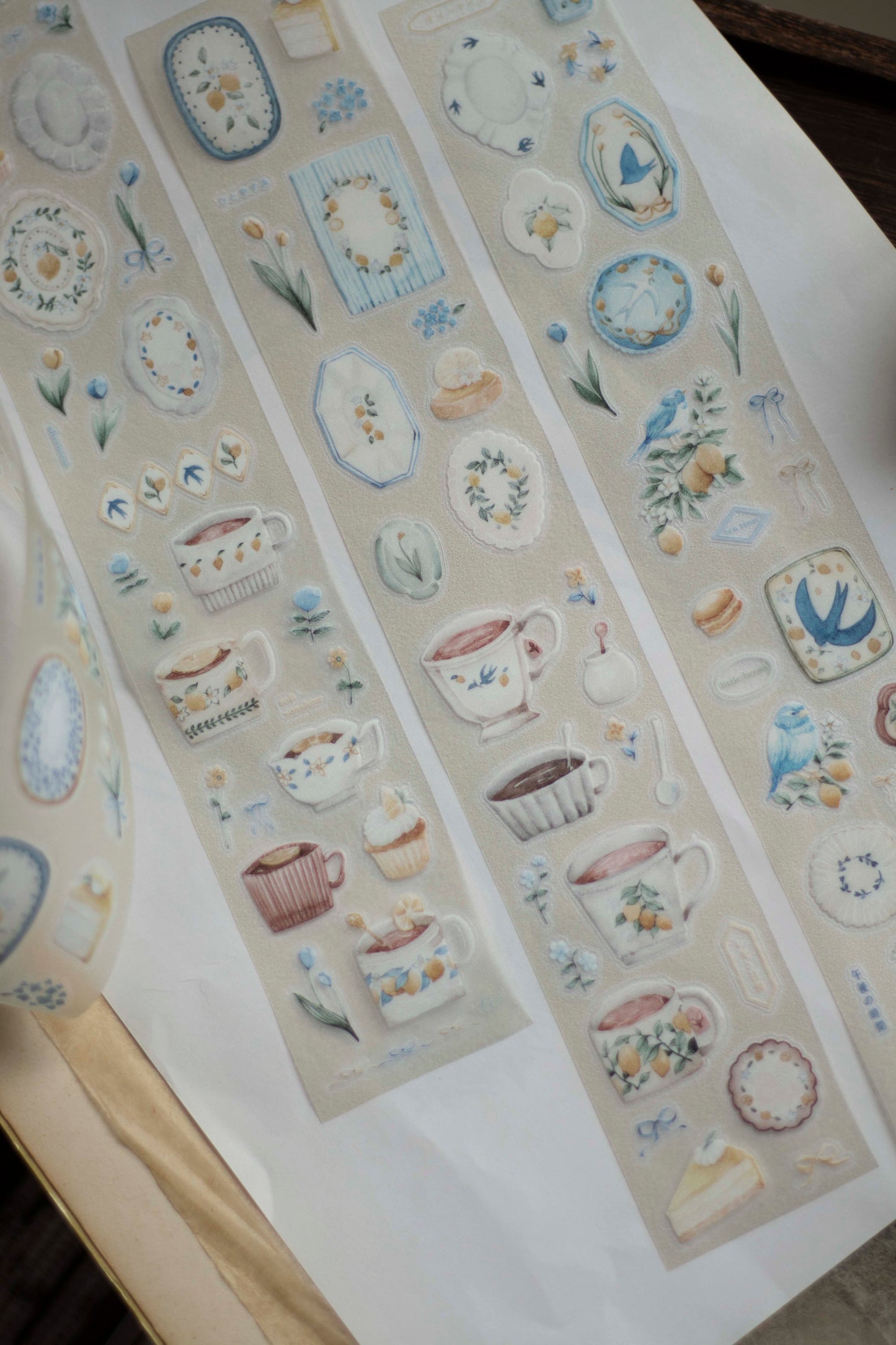 Loidesign Kiss-Cut PET Tape w/ Special Effect - Lemon Afternoon Tea