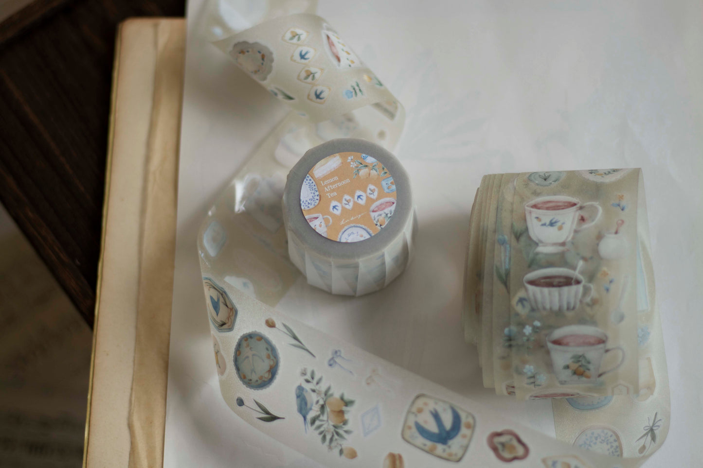 Loidesign Kiss-Cut PET Tape w/ Special Effect - Lemon Afternoon Tea