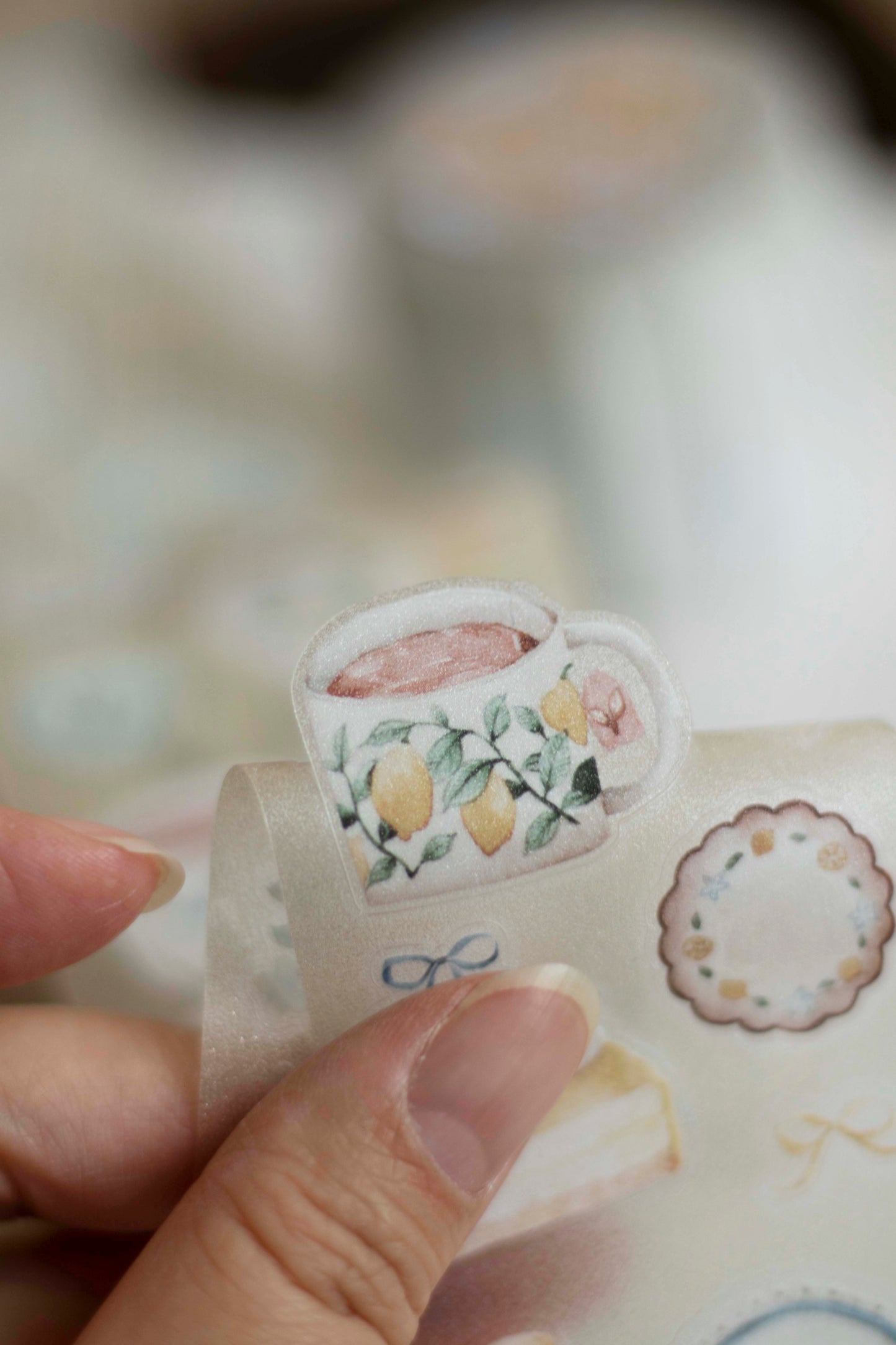 Loidesign Kiss-Cut PET Tape w/ Special Effect - Lemon Afternoon Tea