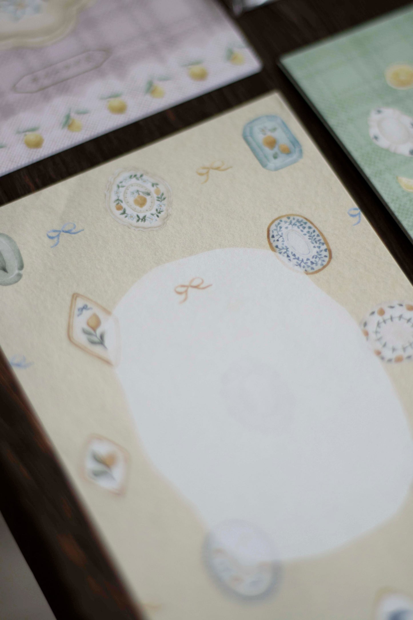 Loidesign Mini 6 Size Memo Paper - Lemon and Bird Tray