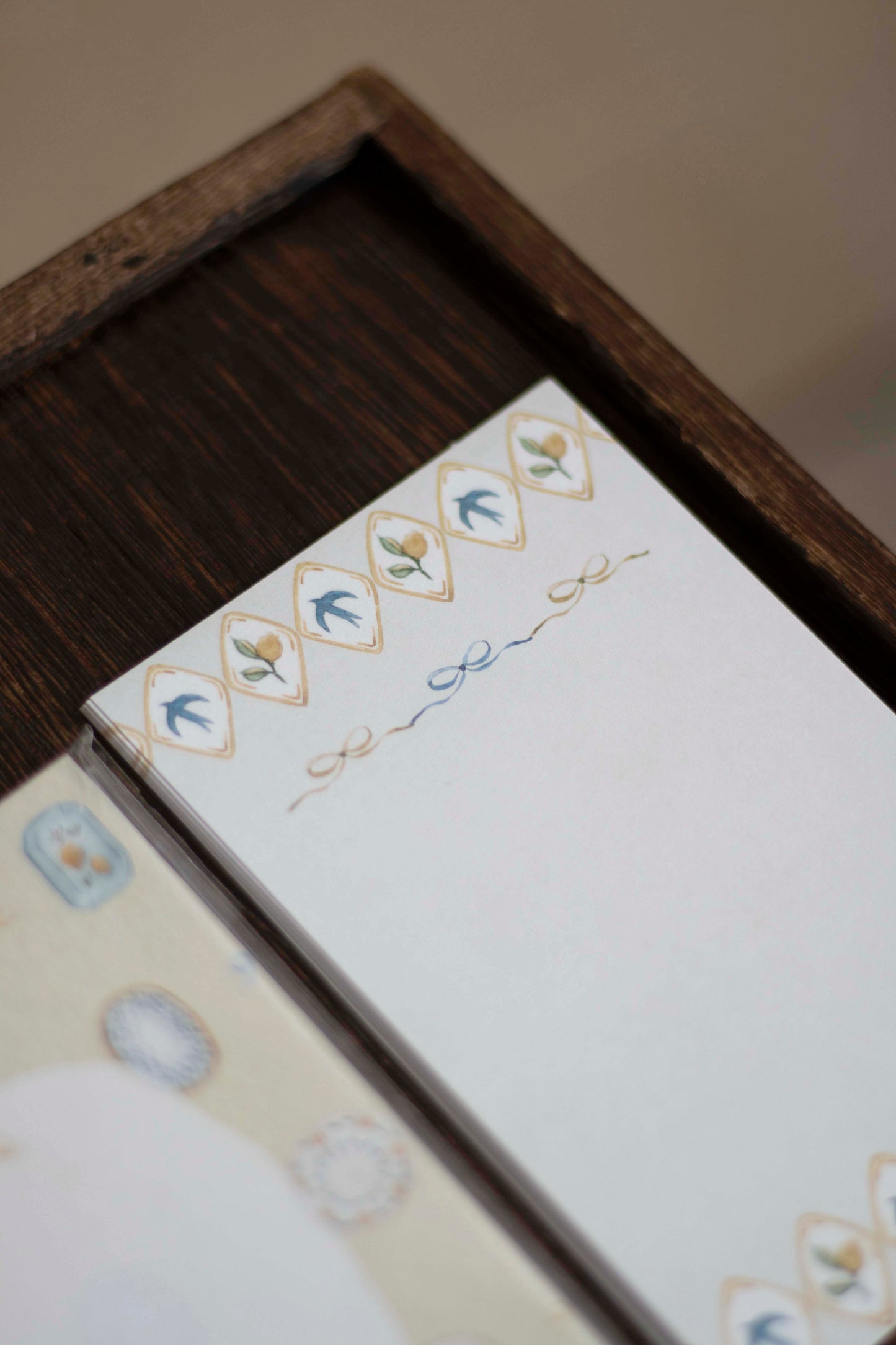 Loidesign Mini 6 Size Memo Paper - Lemon and Bird Tray
