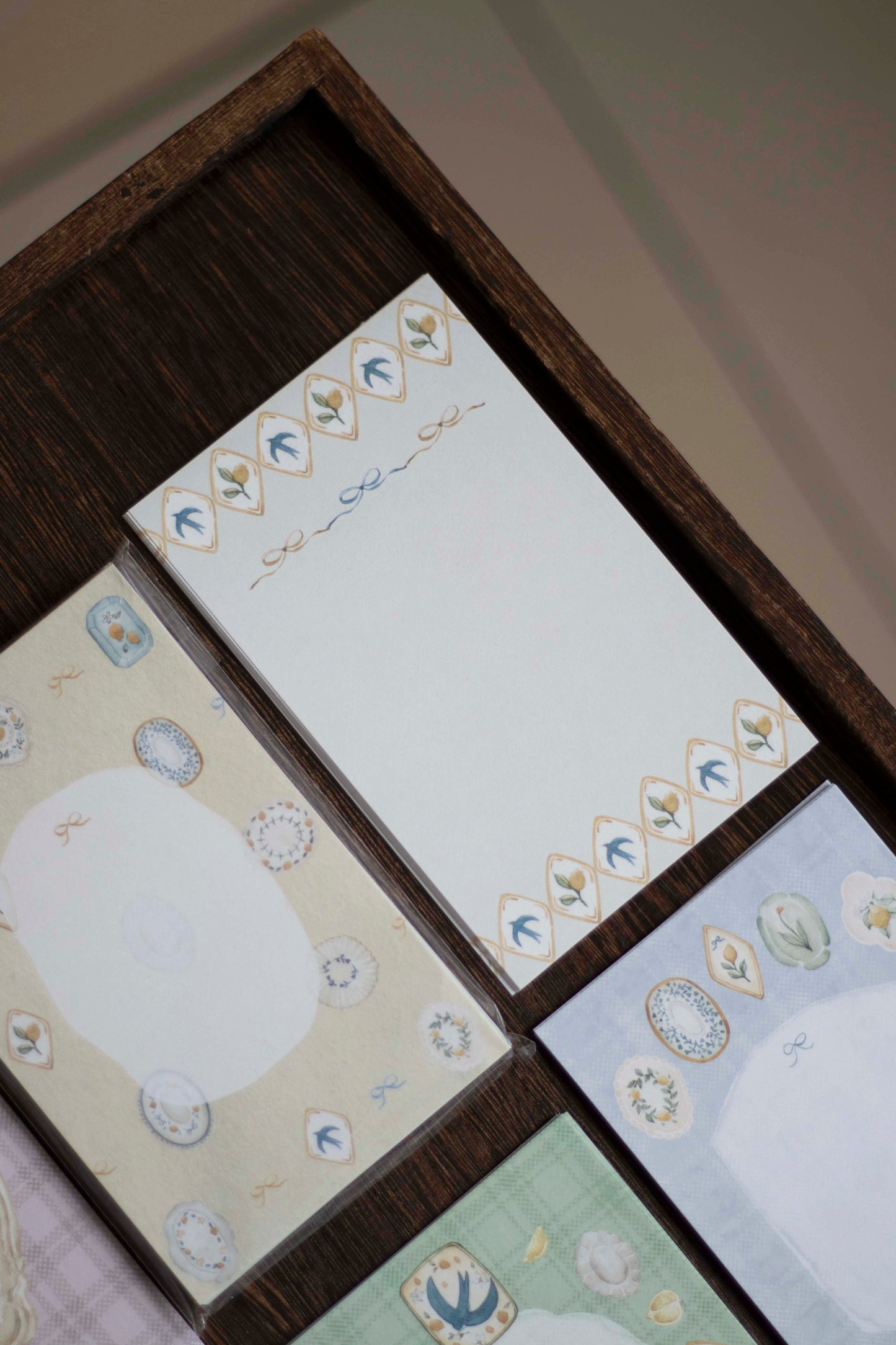 Loidesign Mini 6 Size Memo Paper - Lemon and Bird Tray
