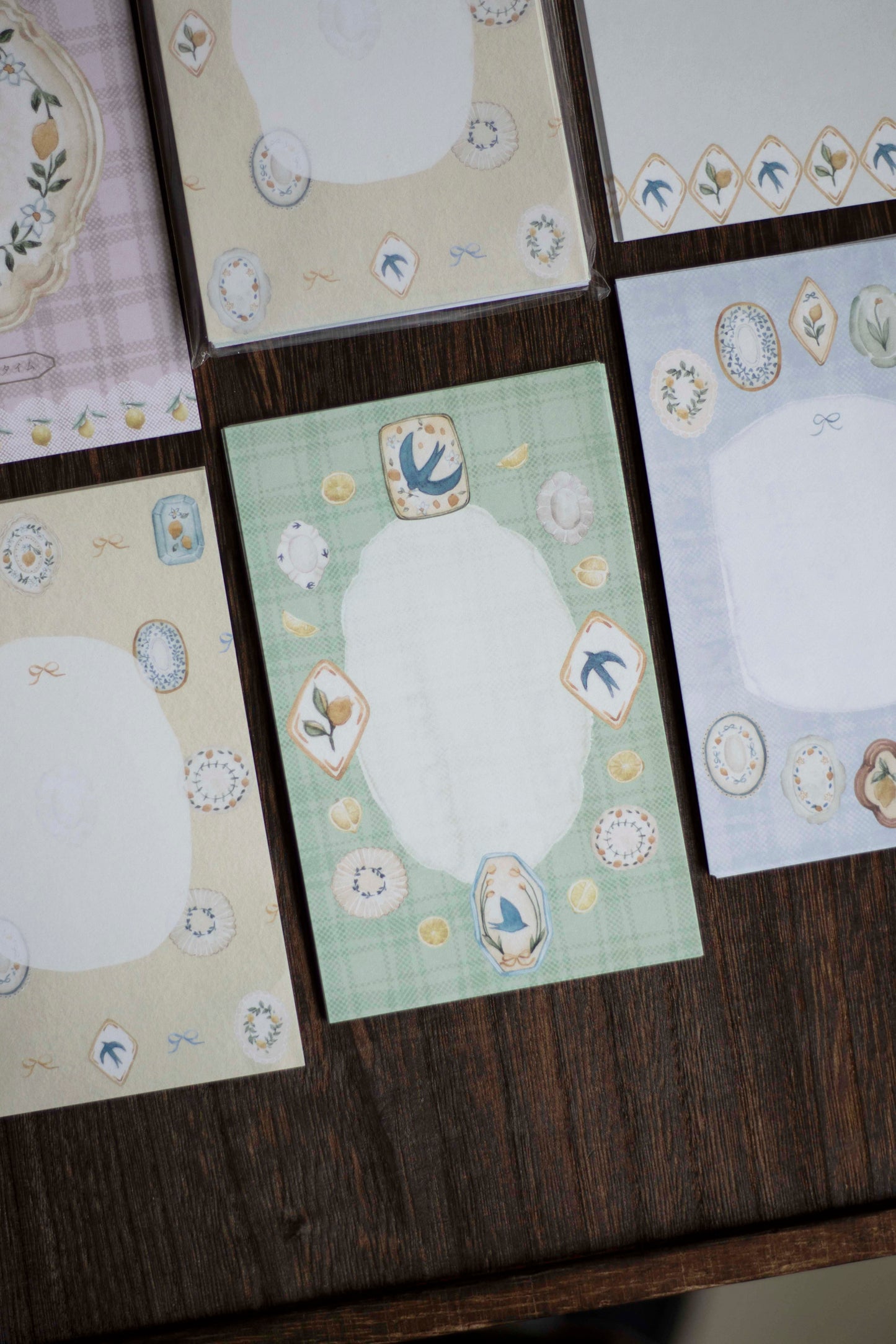 Loidesign Mini 6 Size Memo Paper - Lemon and Bird Tray