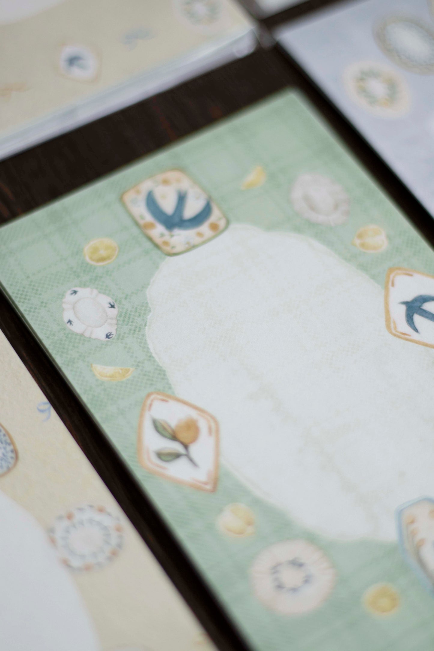 Loidesign Mini 6 Size Memo Paper - Lemon and Bird Tray