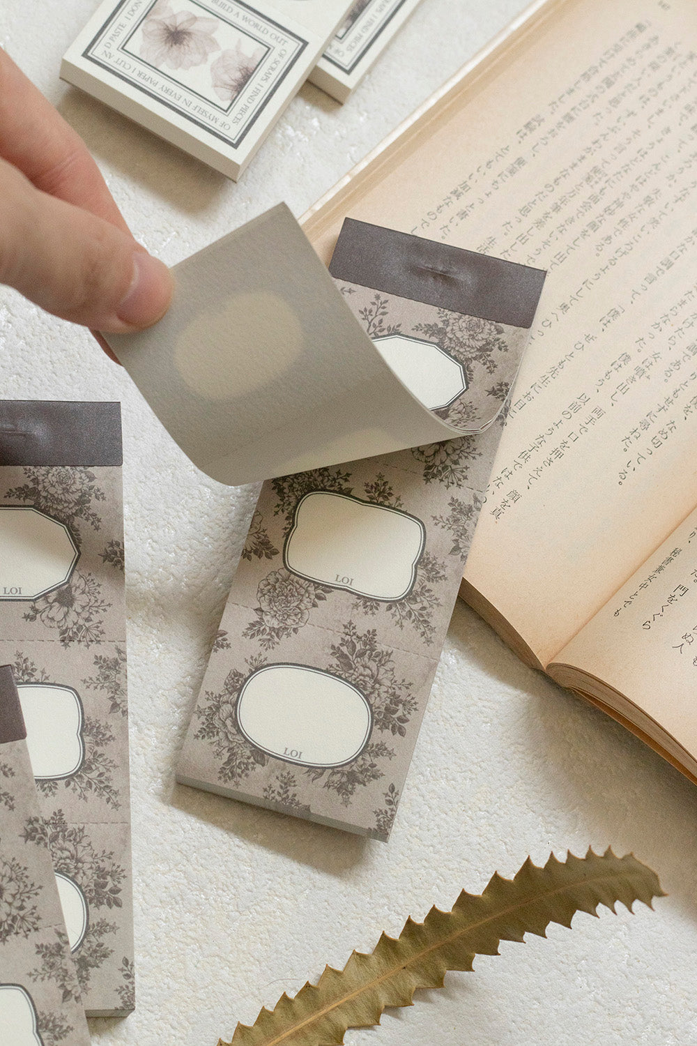 Loidesign Triple Time Wall Paper Rose Memo Pad