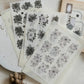 Loidesign Print-On Sticker Set - Black and White Begonia