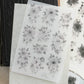 Loidesign Print-On Sticker Set - Black and White Begonia