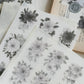 Loidesign Print-On Sticker Set - Black and White Begonia