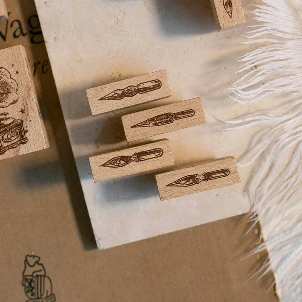 Loidesign Mini Rubber Stamp Set - Dip Pen Nibs (4pcs)