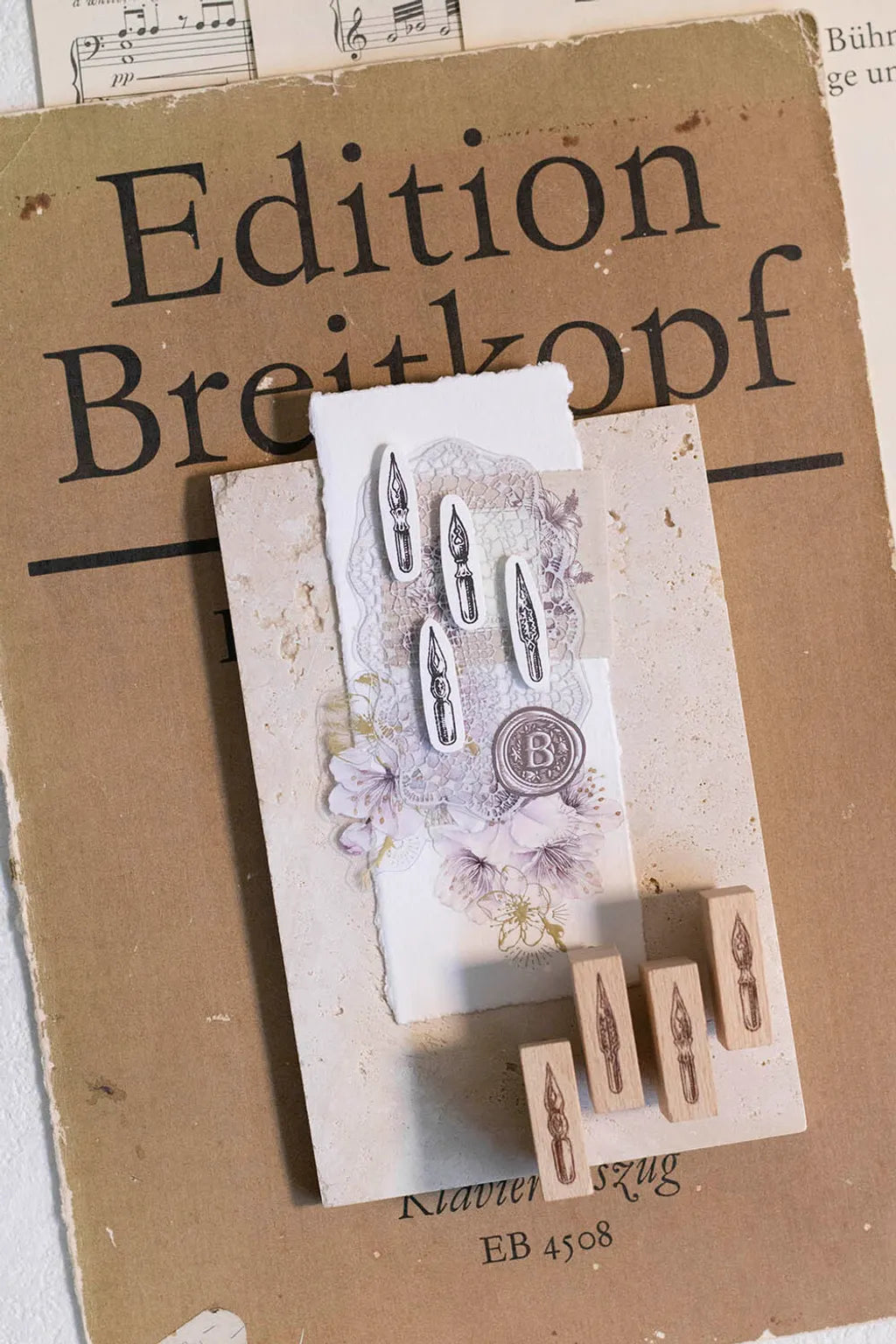 Loidesign Mini Rubber Stamp Set - Dip Pen Nibs (4pcs)