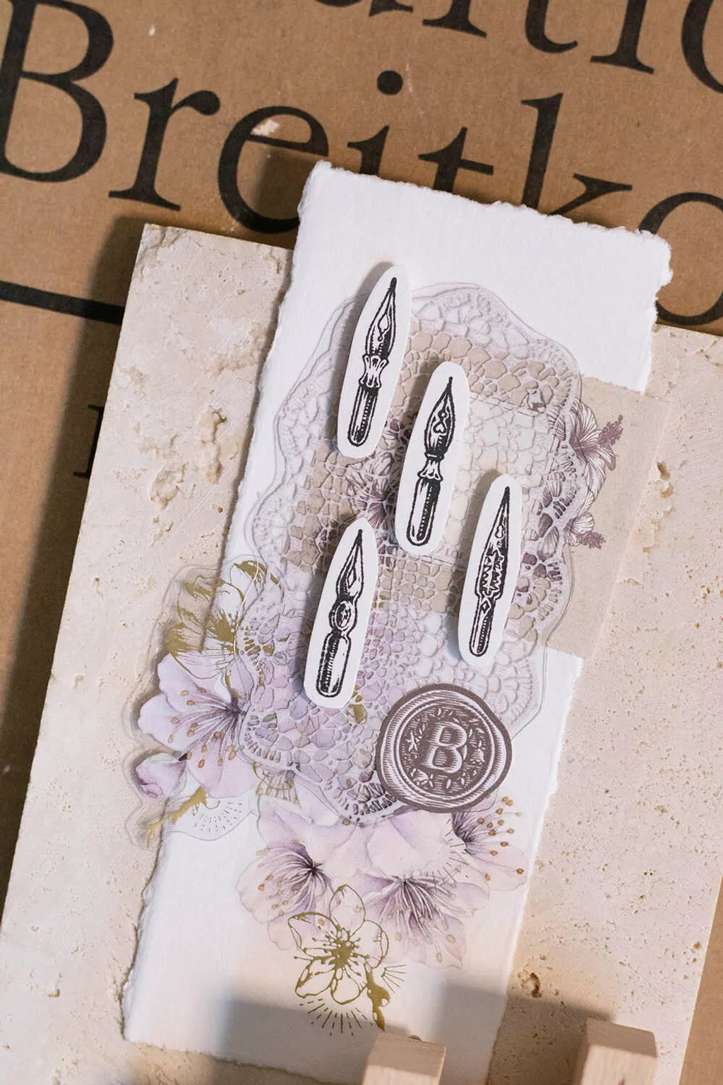 Loidesign Mini Rubber Stamp Set - Dip Pen Nibs (4pcs)