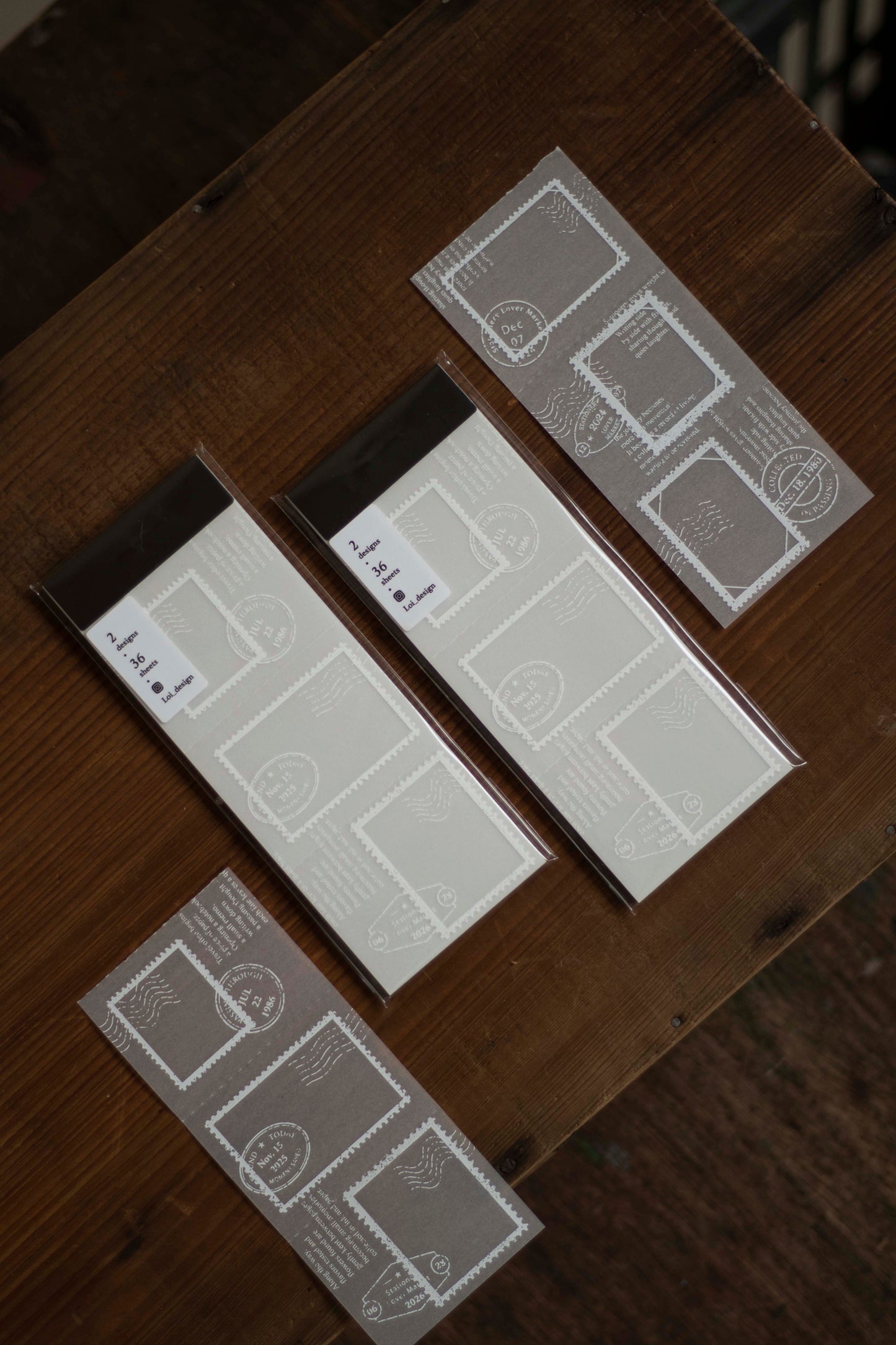 Loidesign Tracing Paper Memo Book - Postage Stamp Collection