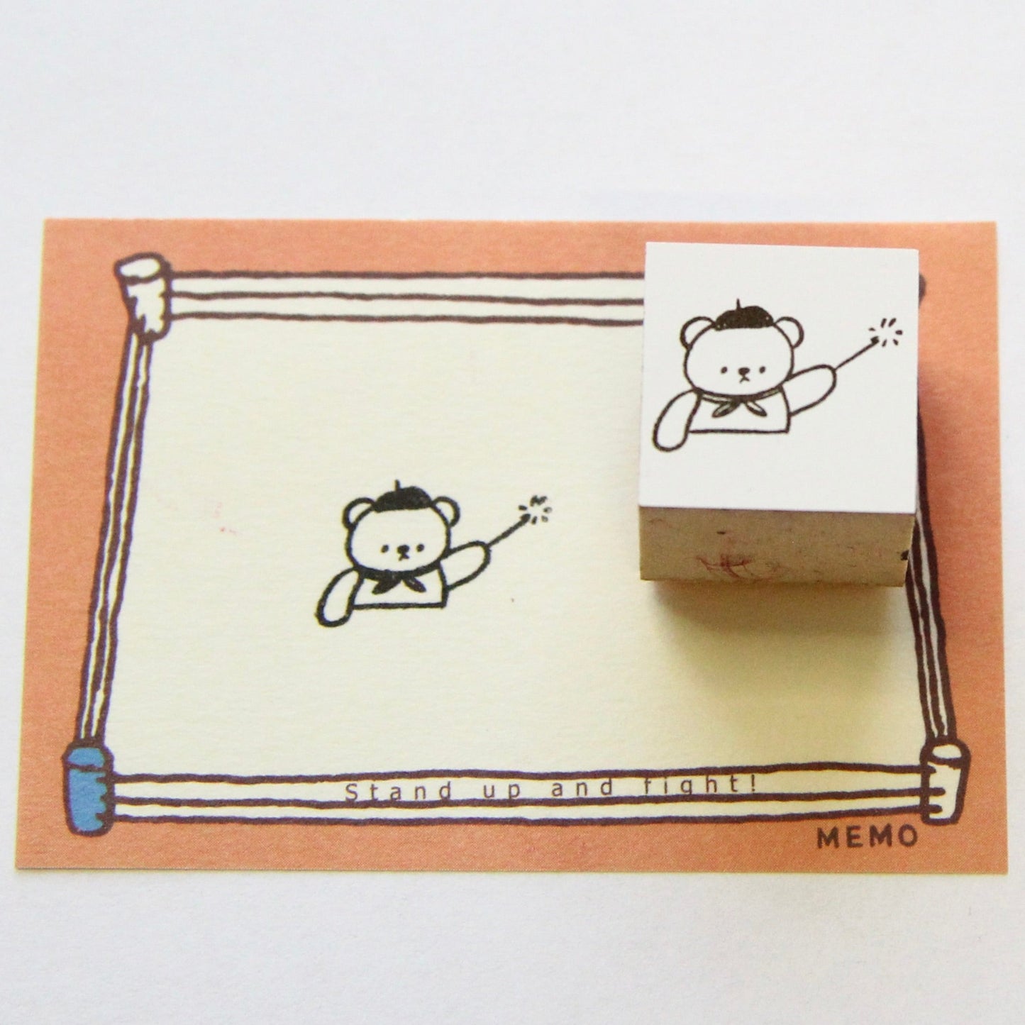 ranmyu Rubber Stamp - Bear with Magic Wand