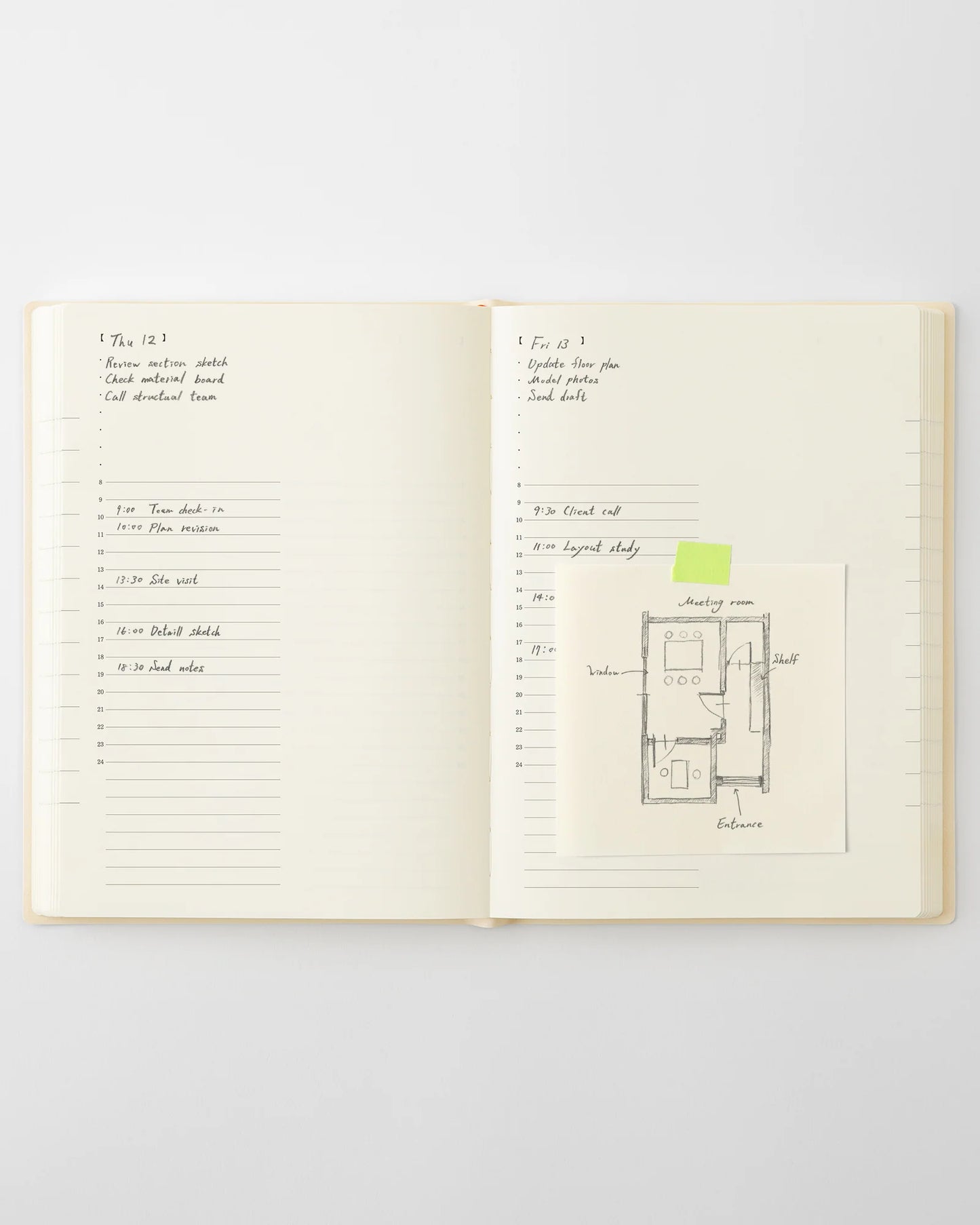 MD Notebook 2027 Diary 1 Day 1 Page - A5 Size