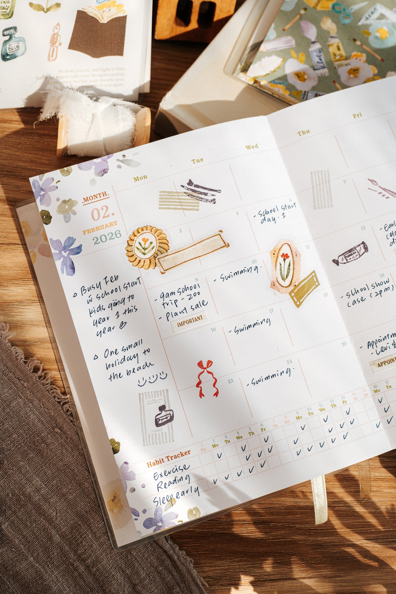 Meow Illustration 2026 Weekly Planner - The Tidy Mess