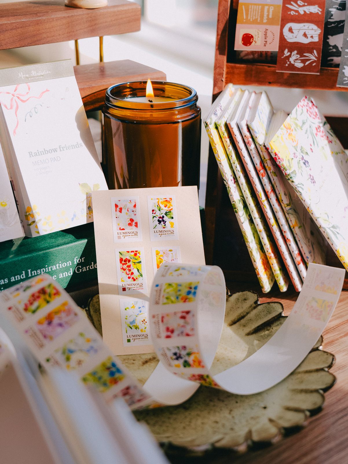 Meow Illustration Label Sticker - Luminous