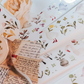 Meow Illustration Woodland Story Gold Foil Washi Tape