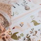 Meow Illustration Woodland Story Gold Foil Washi Tape